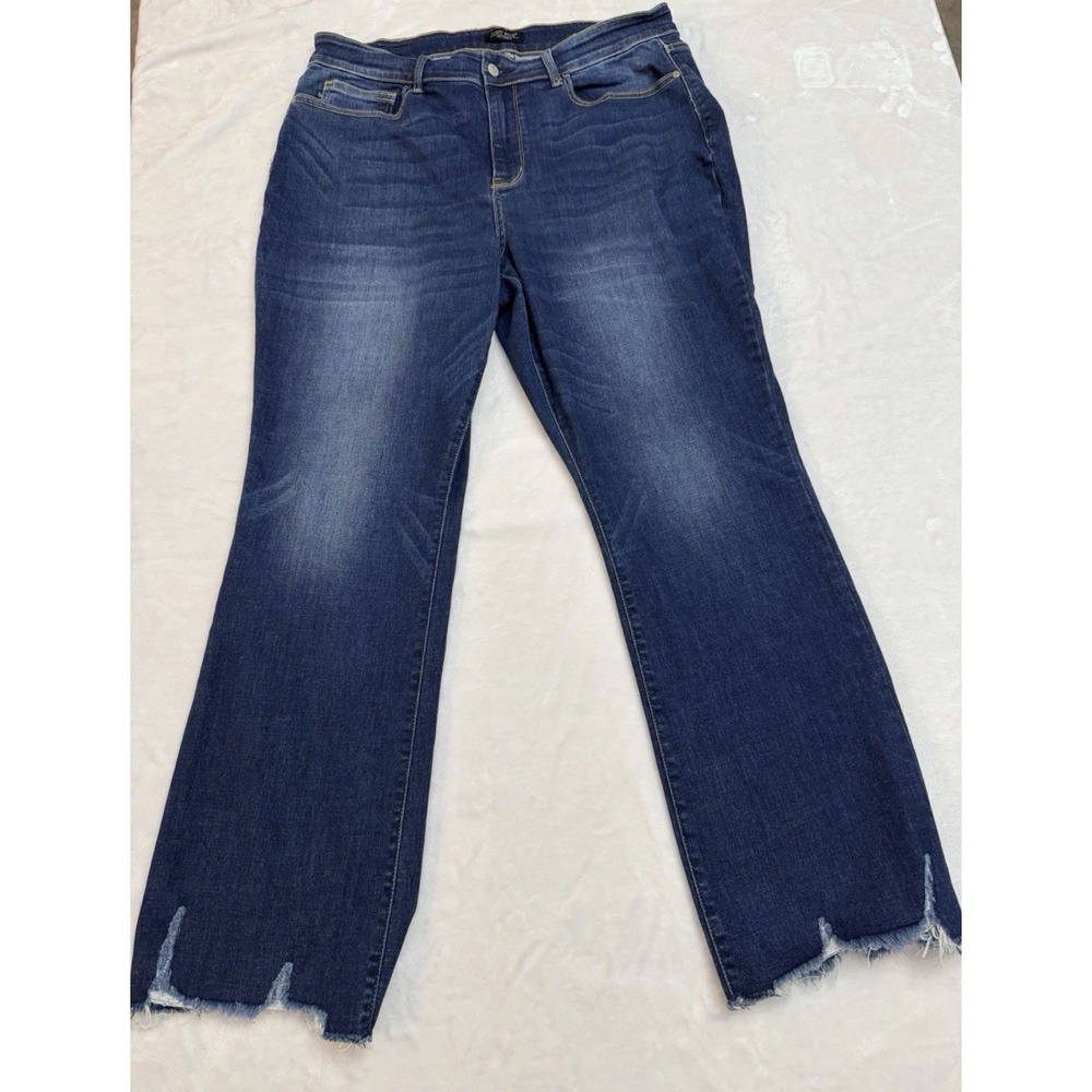 Judy Blue Jeans Womens 20W Bootcut Dark Wash Stretch Denim High Rise